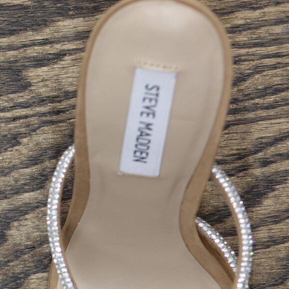 NWT Steve Madden Women's Libbie Heeled Sandal LIBB03S1 Camel Nubuck Brown 10M - Picture 14 of 14